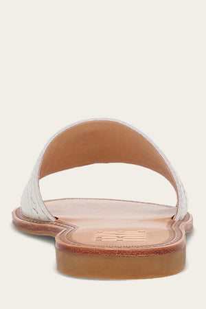 Ava Woodstock Slide - White - Back