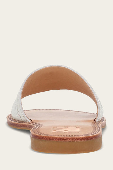 Ava Woodstock Slide - White - Back