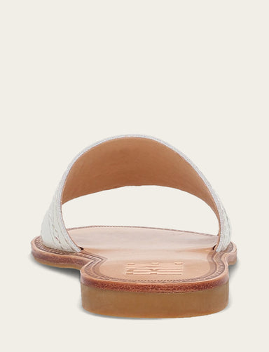 Ava Woodstock Slide - White - Back