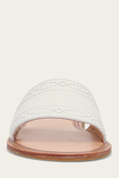 Ava Woodstock Slide - White - Front