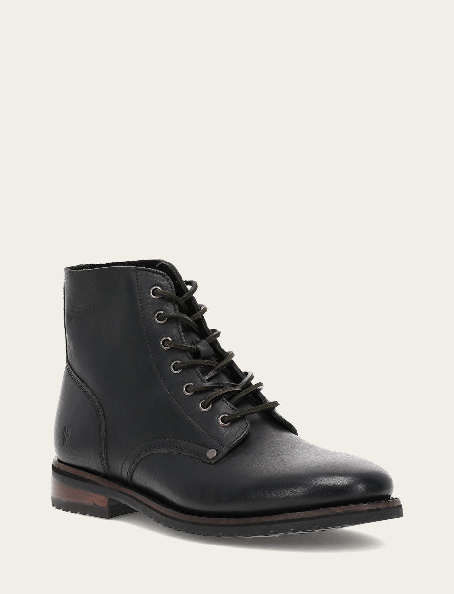 Frye Barrett Lace Up Boots in Black Frye Barrett Lace Up Boots in Black