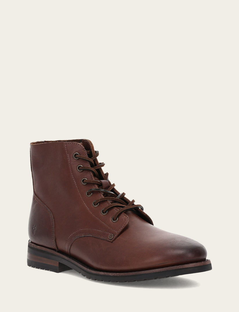 Men's Cognac Barrett Lace Up Boots | The Frye Company