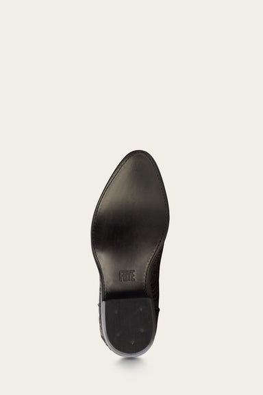 Billy Daisy Pull On - Black Tooled - Sole