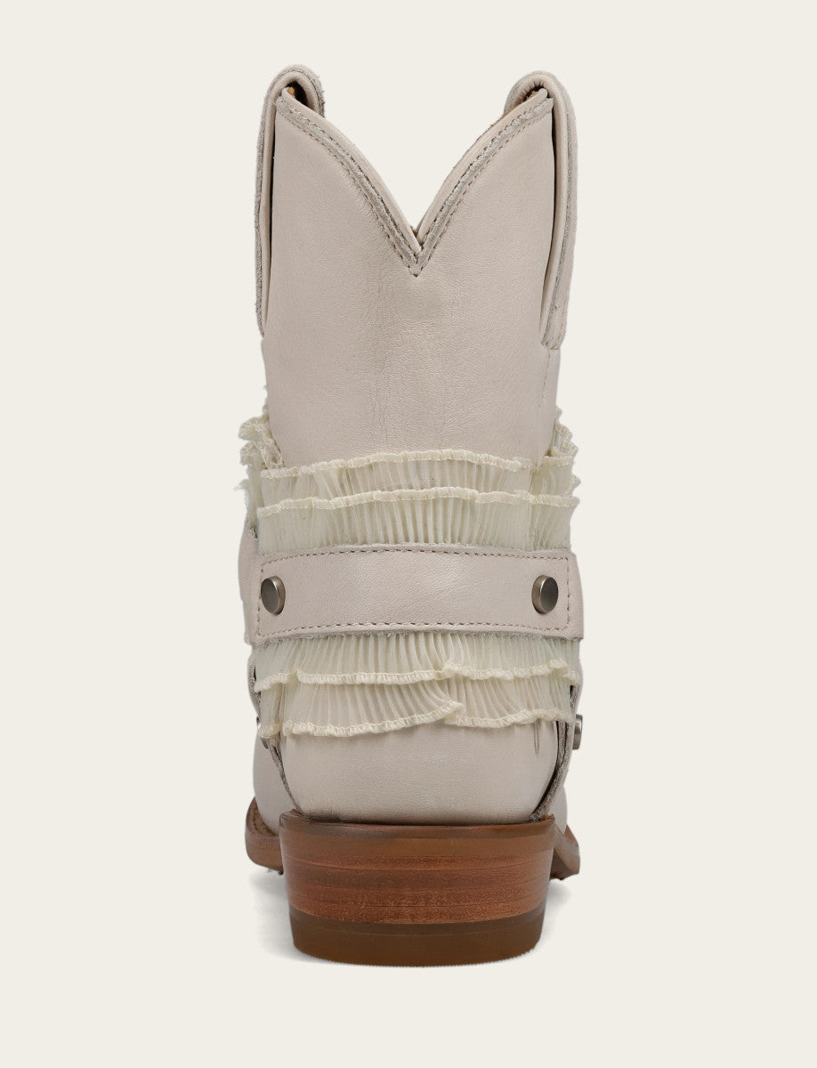 Billy Harness Ruffle - Ivory - Back