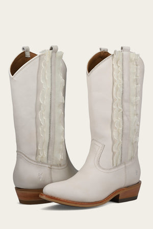Billy Pull On Ruffle - Ivory - Pair