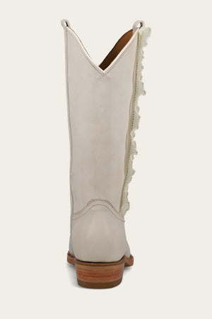 Billy Pull On Ruffle - Ivory - Back