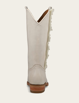 Billy Pull On Ruffle - Ivory - Back