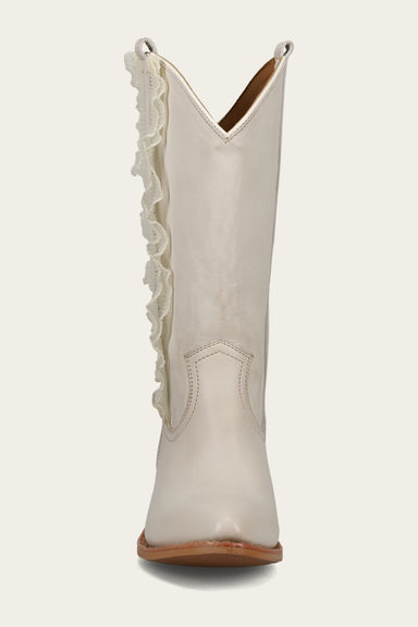 Billy Pull On Ruffle - Ivory - Front