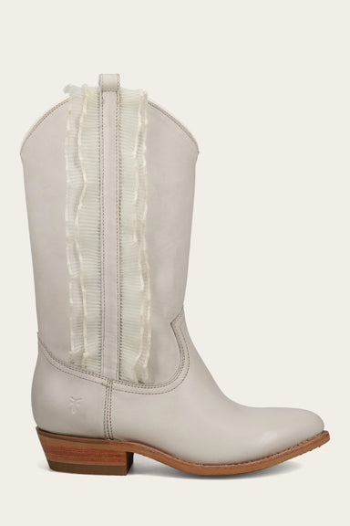 Billy Pull On Ruffle - Ivory - Outside