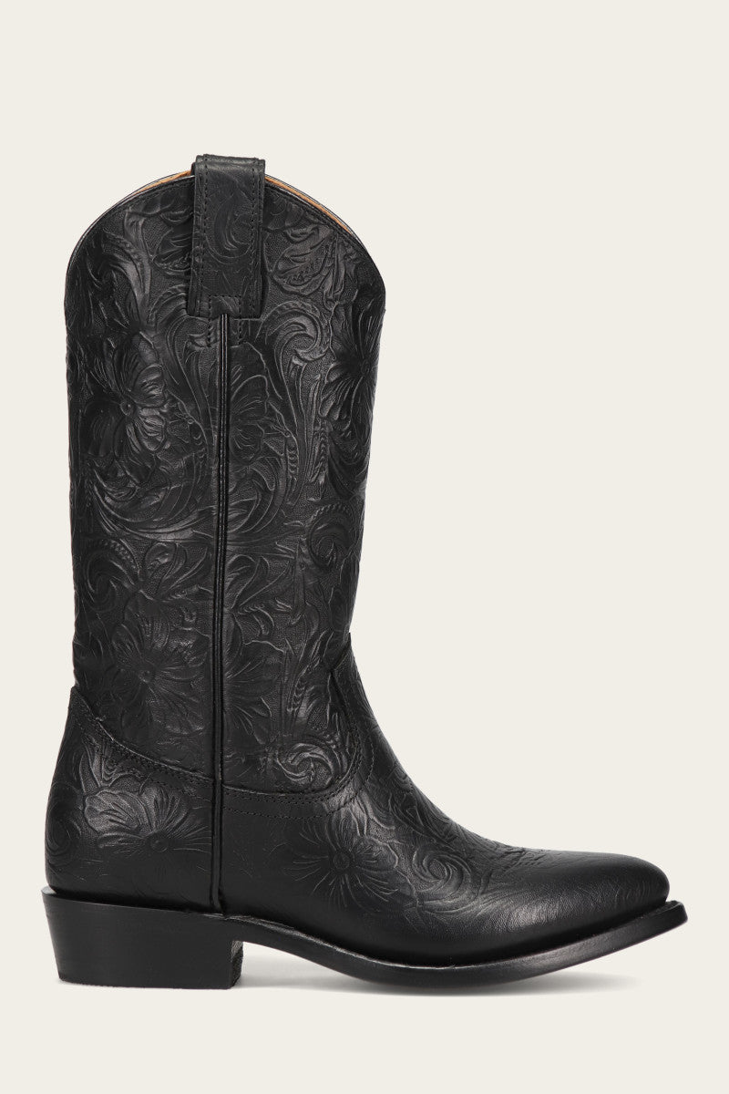 Billy Pull On - Black Floral - Outside