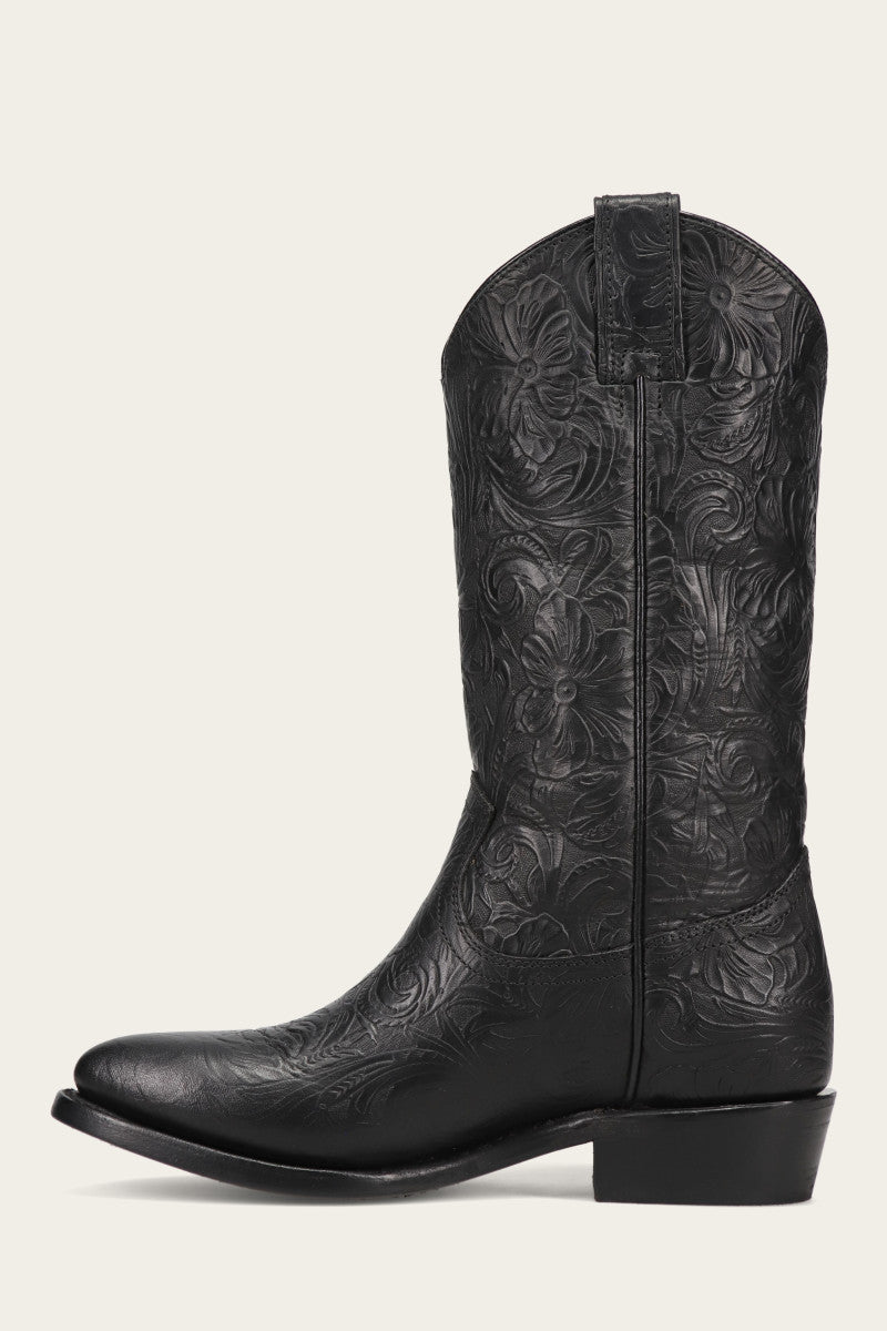 Billy Pull On - Black Floral - Inside