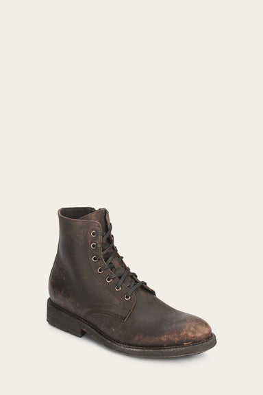 Bowery Lace Up - Antiqued Black - Hero