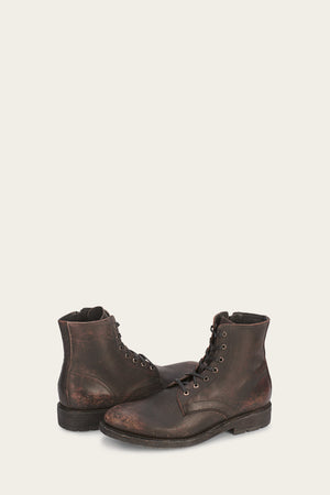 Bowery Lace Up - Antiqued Black - Pair