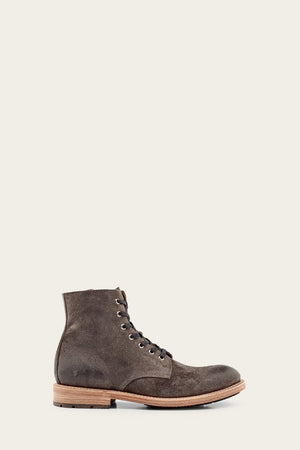 Bowery Lace Up - Grey - Outside