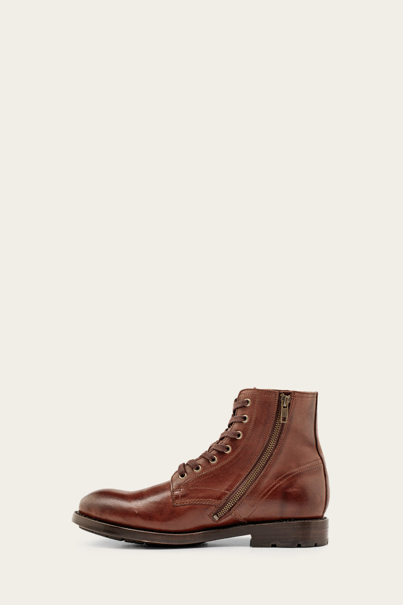 Bowery Lace Up - Brown - Inside