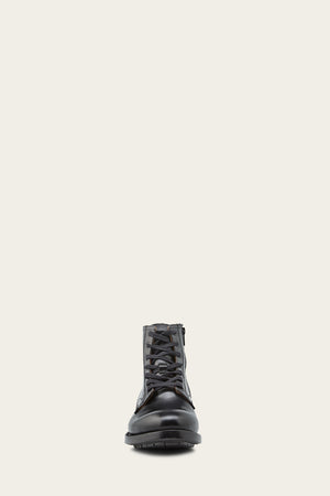 Bowery Lace Up - Jet Black - Front