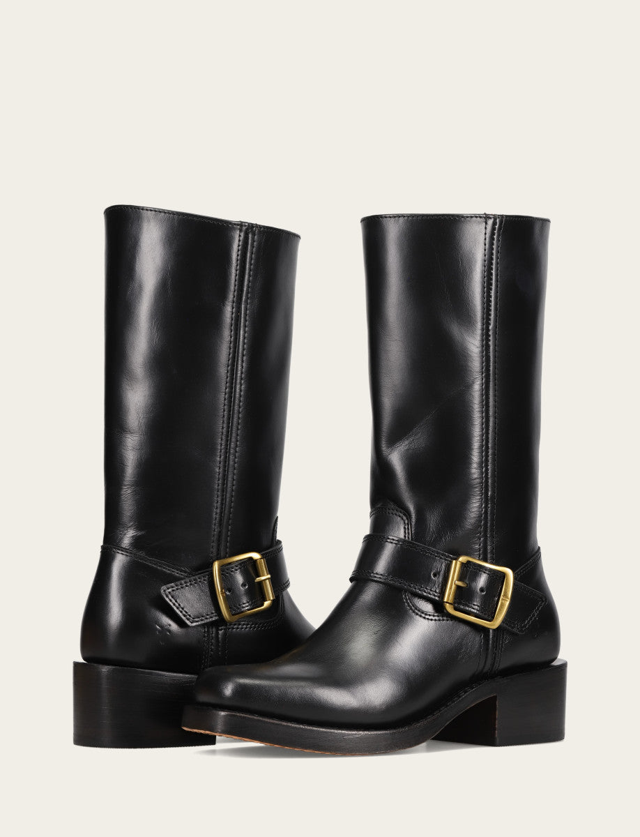 Women's Black Campus Buckle Boot | The Frye Company