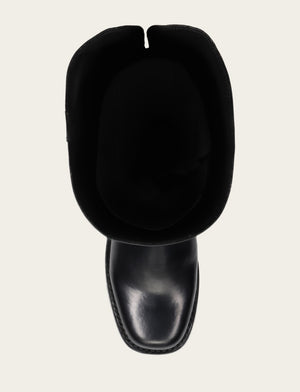 Campus Low Heel Over The Knee Boot - Black - Top Down