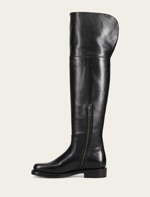 Campus Low Heel Over The Knee Boot - Black - Inside