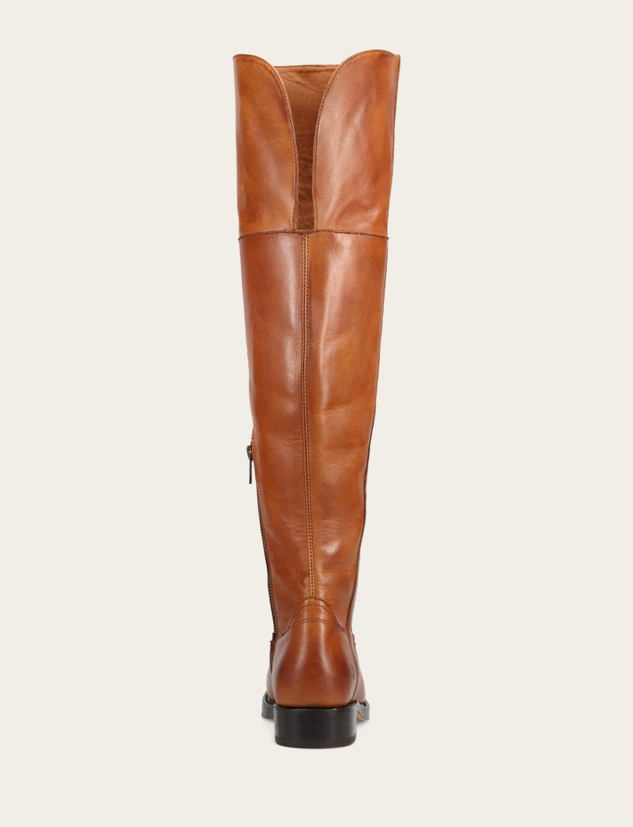 Campus Low Heel Over The Knee Boot - Cognac - Back