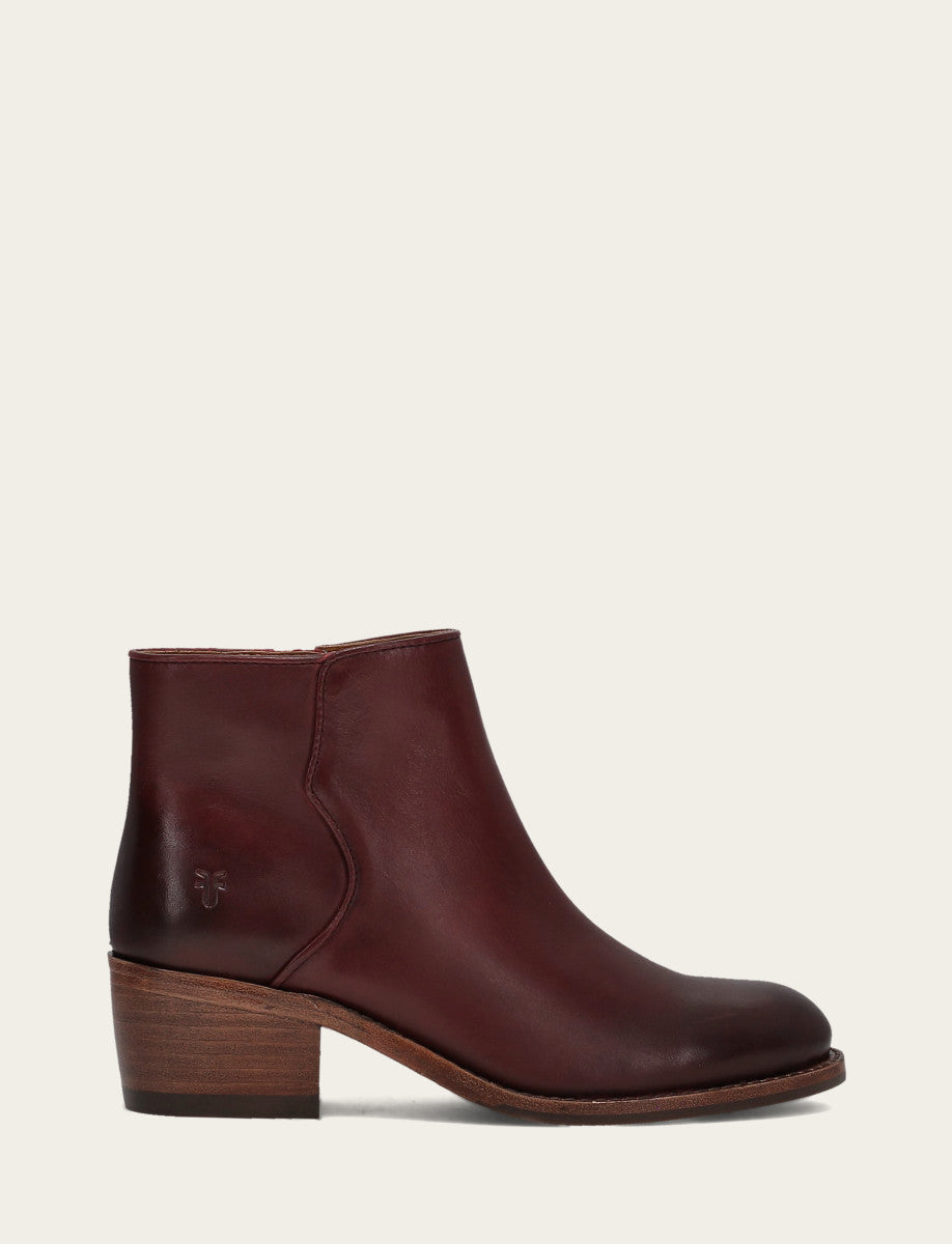 Carson 2 Piping Bootie - Merlot - Outside
