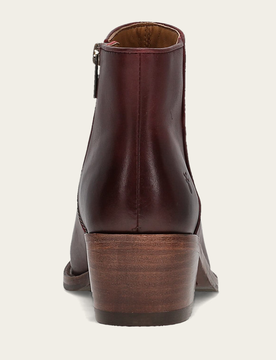 Carson 2 Piping Bootie - Merlot - Back
