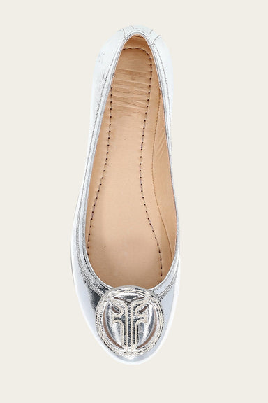 Carson Logo Ballet - Silver - Top Down