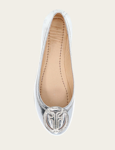 Carson Logo Ballet - Silver - Top Down