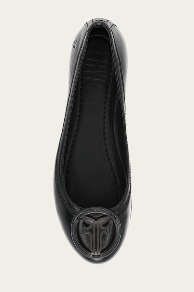 Carson Logo Ballet - Black - Top Down