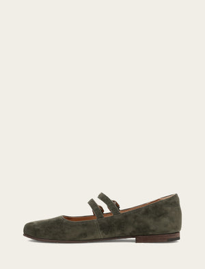 Carson Multi Mary Jane - Dark Olive - Inside