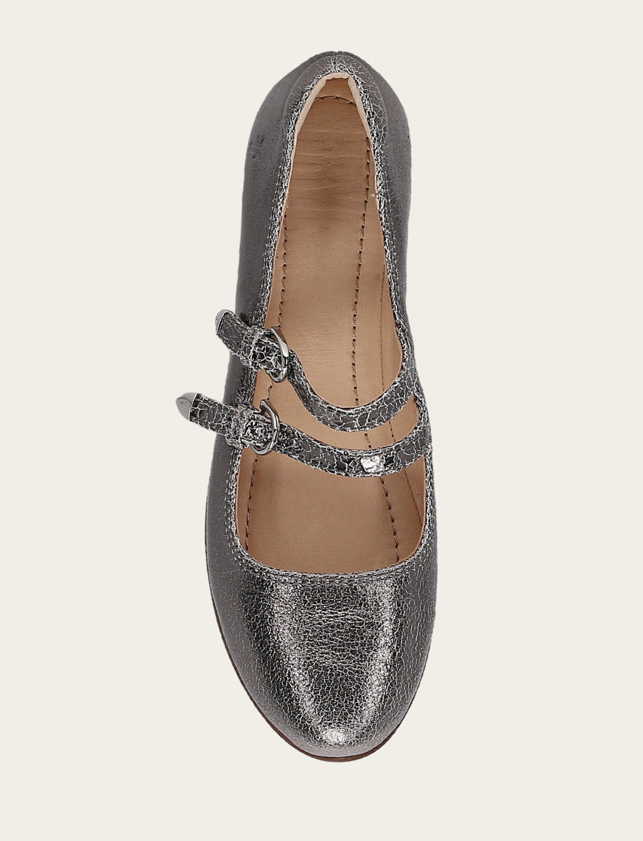 Carson Multi Mary Jane - Gunmetal - Top Down