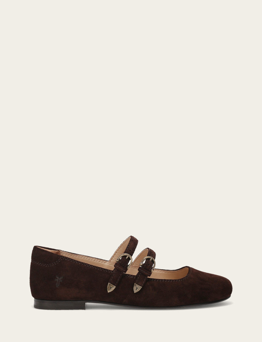 Women's Chocolate Carson Multi Mary Jane Flat | The Frye Company