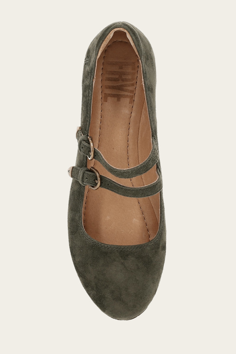 Carson Multi Mary Jane - Dark Olive - Top Down
