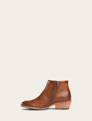 Carson Piping Bootie - Caramel - Inside