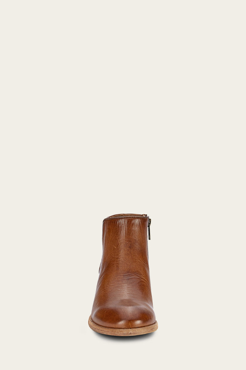 Carson Piping Bootie - Caramel - Front