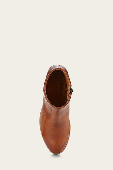 Carson Piping Bootie - Caramel - Top Down