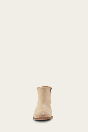 Carson Piping Bootie - White - Front