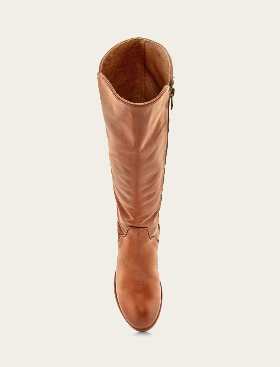 Carson Piping Tall - Caramel - Top Down
