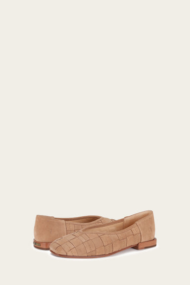 Claire Woven Flat - Camel - Pair