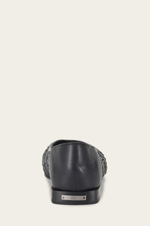 Claire Woven Flat - Black - Back