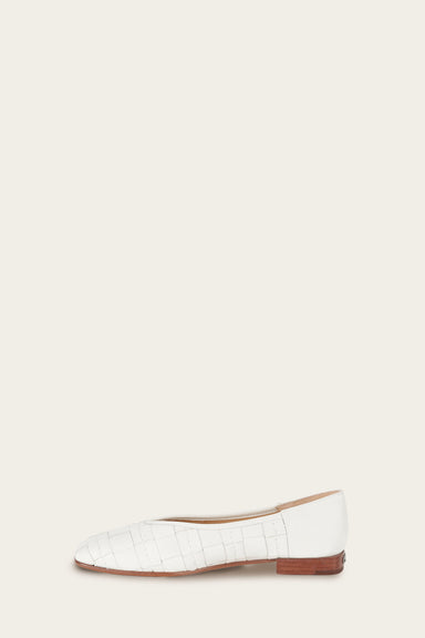 Claire Woven Flat - White - Inside