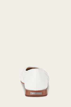 Claire Woven Flat - White - Back