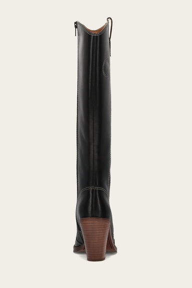 Corinne Tall Deco Stitch - Black - Back