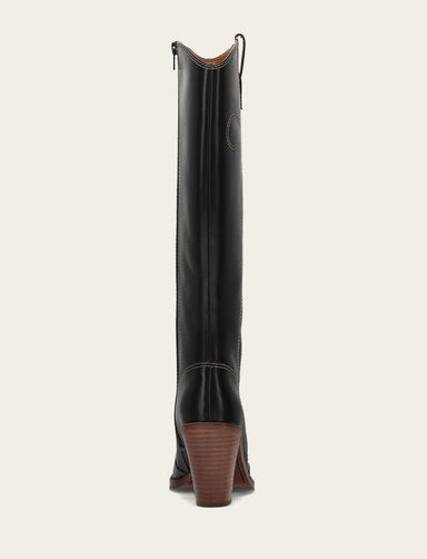 Corinne Tall Deco Stitch - Black - Back