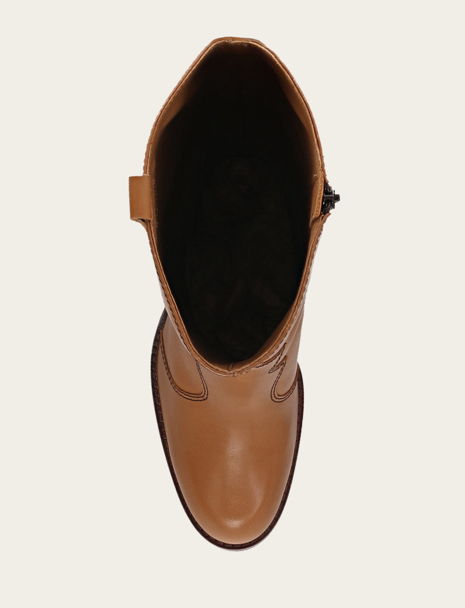 Corinne Tall Deco Stitch - Caramel - Top Down