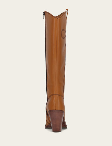 Corinne Tall Deco Stitch - Caramel - Back