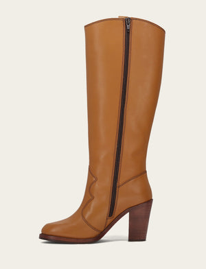 Corinne Tall Deco Stitch - Caramel - Inside