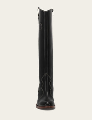 Corinne Tall Deco Stitch - Black - Front