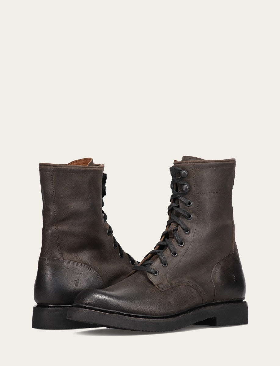 Dean Combat Lace Up - Chocolate - Pair