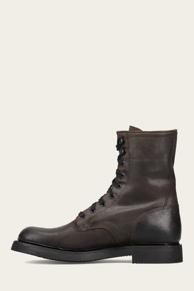 Dean Combat Lace Up - Chocolate - Inside